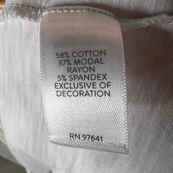 J Jill Tunic Top Womens Size XL Petite White Bohemian Fabric Button Detail - Picture 13 of 16